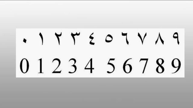 Арабские цифры на арабском (египетский диалект)