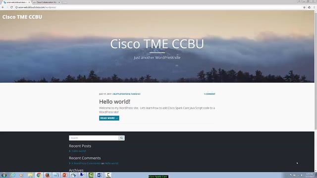 Integrating Cisco Spark Care with a WordPress.org site смотреть онлайн