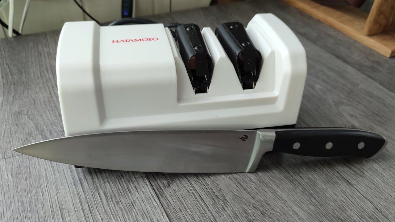 Заточное устройство Hatamoto EDS-H198. Обзор и заточка. смотреть онлайн