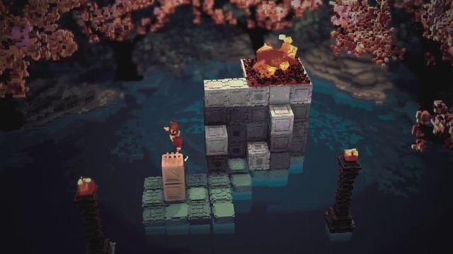 Bonfire Peaks - Part 1 - Voxel Art 3D Sokoban Puzzle Game PS4 PlayThrough смотреть онлайн