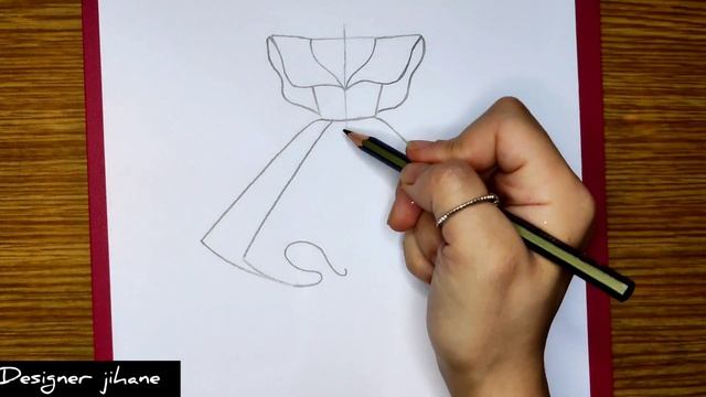 تعلم رسم فستان أحمر قصير سهل جدا للمبتدئين ?| رسم فساتين | تعليم رسم الأزياء смотреть онлайн
