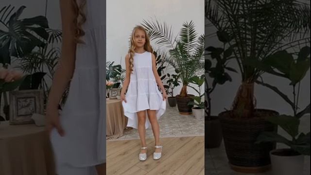 Летнее платье для девочек из муслина "Эстель" смотреть онлайн