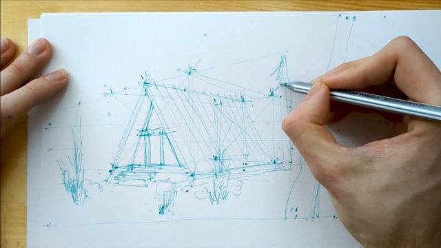 How to Sketch a House | A Frame Cabin смотреть онлайн