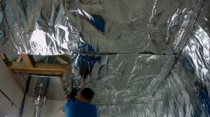 Проект 3в1. Монтаж фольги в парилке. Пароизоляция в каркасной бане.