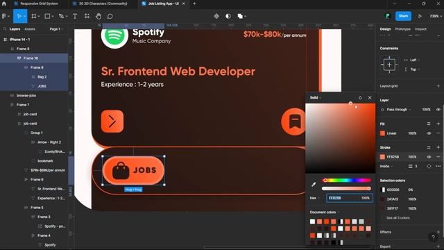 Job Listing App UI Design in Figma - Figma UI Design Tutorial (Speed Design) смотреть онлайн