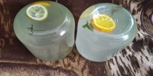 Консервированный березовый сок с апельсином и лимоном.