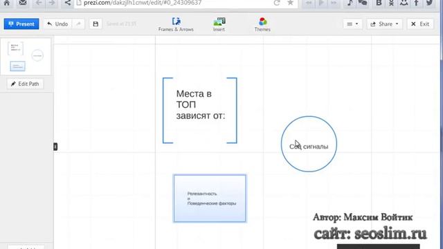 Создание презентации в Prezi