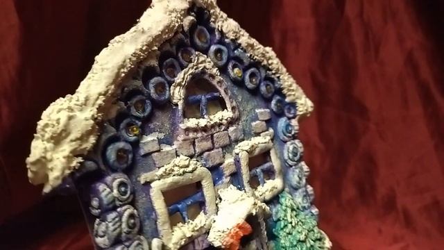 Панно из соленого теста "Сказочная лесная избушка" смотреть онлайн