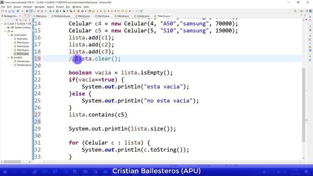 Como usar List y Arraylist con Objetos en JAVA - metodos isEmpty Contains remove смотреть онлайн