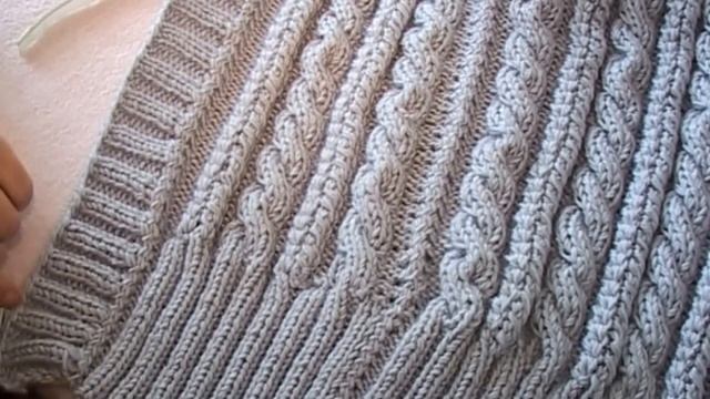 женский жилет спицами ( планки, вшиваем замок ) смотреть онлайн