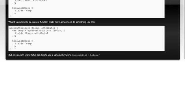 Using immutability-helper in React to set variable object key смотреть онлайн