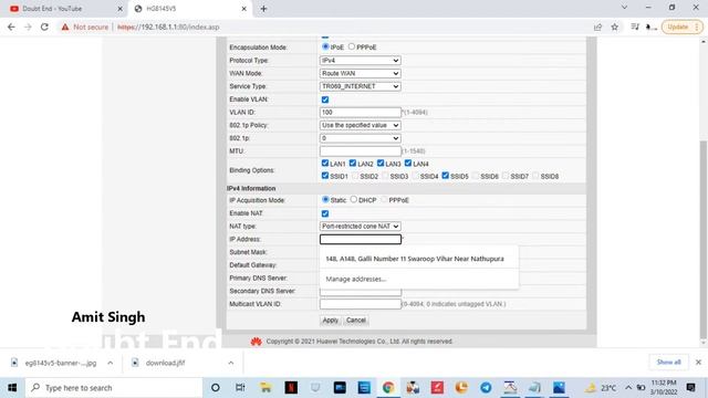 huawei router static ip configuration||How to set a static IP address|| how to set static ip addres смотреть онлайн