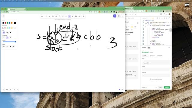 Longest Substring without Repeating Characters - Blind 75 - Leetcode 3 - python смотреть онлайн