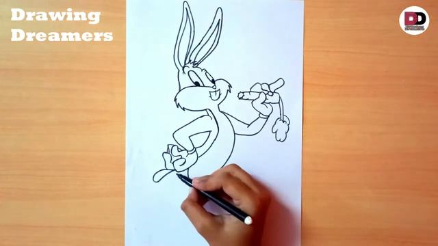 How to Draw Bugs Bunny || Step by Step || Looney Tunes смотреть онлайн