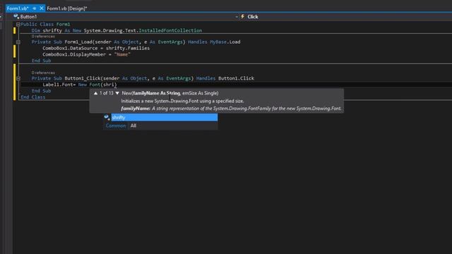 #53 Visual Studio - Изменение шрифта и его размера при помощи Combo Box VB.NET ►◄ смотреть онлайн