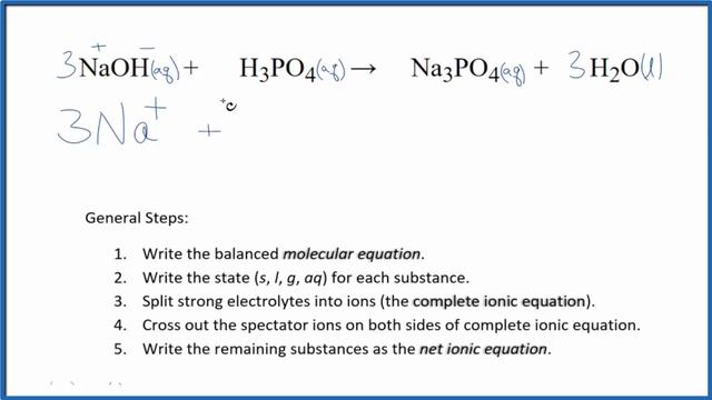 How to Write the Net Ionic Equation for NaOH + H3PO4 (Sodium hydroxide + Phosphoric acid) смотреть онлайн