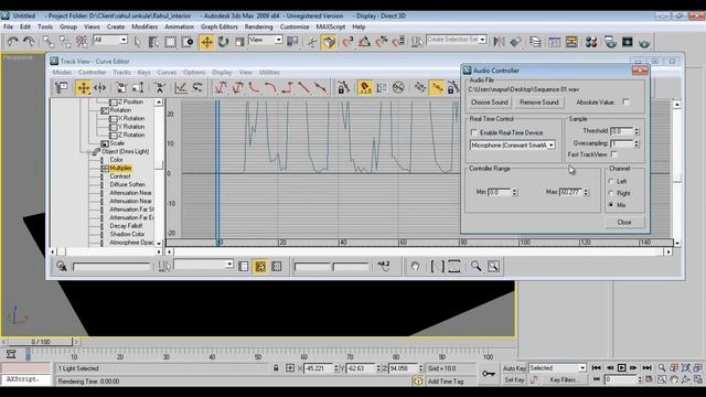 Dancing Light controlled by music Dynamically in 3d max смотреть онлайн