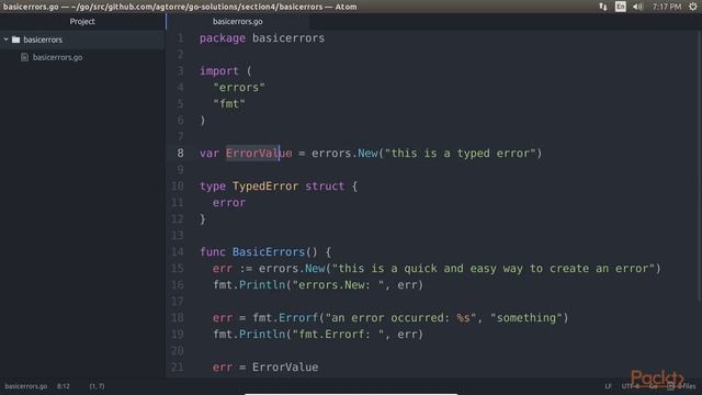 Begin Soln in Go–The Basics, Clients & Servers:Handling Error & the Error Interface|packtpub.com смотреть онлайн