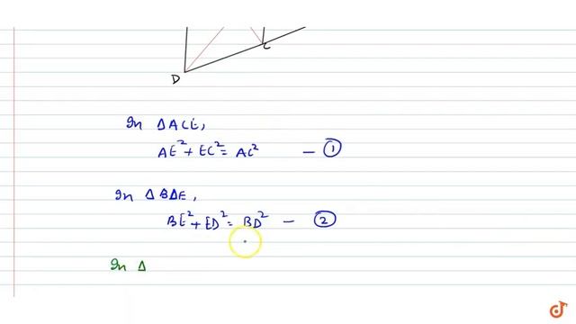 In a quadrilateral ABCD, `angleA+angleD= 90^@`. Prove that `AC^2+ BD^2= AD^2 +BC^2`. смотреть онлайн
