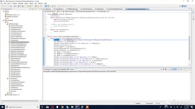 Java Programming Tutorial - Inheritance with Example (Usage of keywords extends, super) смотреть онлайн