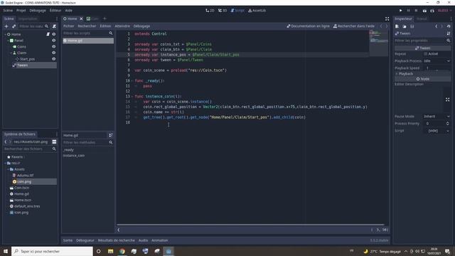 Make Collect Coins Animation Using Godot Engine v3.3.2 смотреть онлайн