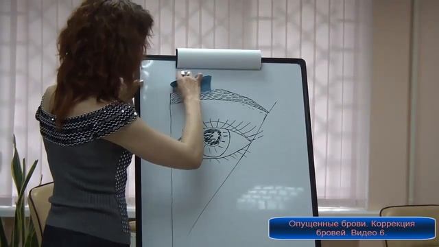 Опущенные брови.  Коррекция бровей.  Видео 6