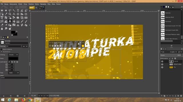 Poradnik #1 Jak zrobić ładną miniaturkę w gimp 2.10.8 смотреть онлайн