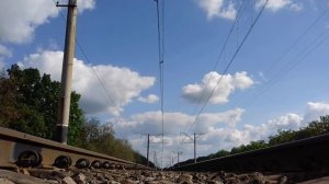 Камера под Скоростной поезд. Скоростной поезд пролетел над камерой. Телефон под Скоростным поездом