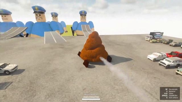 CARS Vs BARRY'S PRISON RUN Roblox (Teardown Mods)