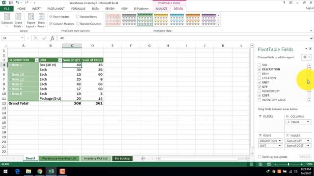 Easy Pivot Table function Excel for newbie :) смотреть онлайн