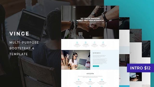 Vinge - Multi-Purpose Bootstrap 4 Template | Themeforest Website Templates and Themes смотреть онлайн