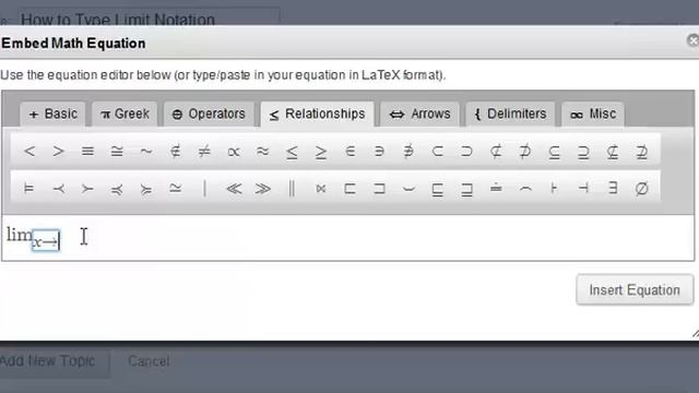 How to Type Limit Notation in the Instructure Canvas Equation Editor смотреть онлайн