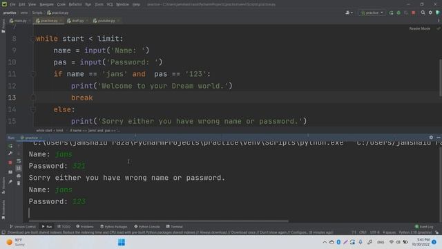Python Username & Password Program | Basic Login Program using Python смотреть онлайн