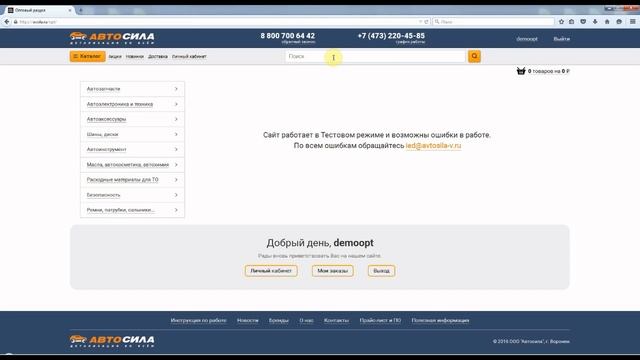 Работа с оптовым разделом