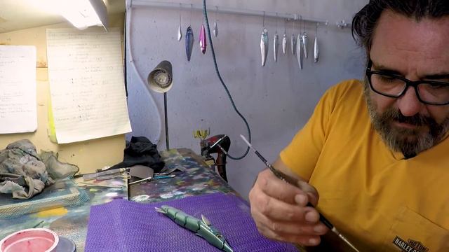 Garfish Swim-Bait Handmade Lure Part 13 - The Detailed Air-Brush Painting Concludes