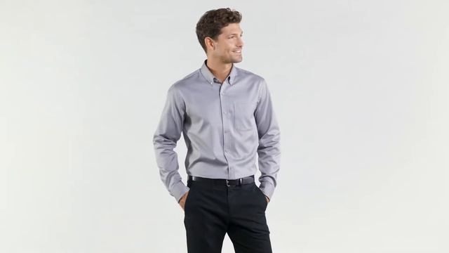 Port Authority Mens SuperPro Wrinkle Resistant React Long Sleeve Button Down Shirt w/ Pocket W808 смотреть онлайн