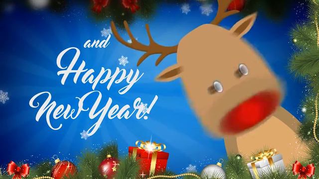 Christmas Greetings from Animated Santa and Reindeer (After Effects template) смотреть онлайн