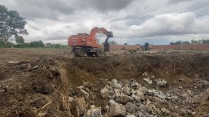 Расчистка от фундамента, Работа на Колёсном Экскаваторе Doosan190dx,+ Гидромолот ProfBreaker 210S