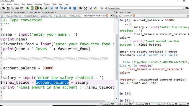Python 3 Basics # 3.1 | Receiving input in python | Python Type Conversion | Python input function смотреть онлайн