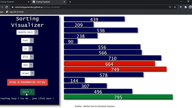 Sorting Visualizer Project Demonstration смотреть онлайн