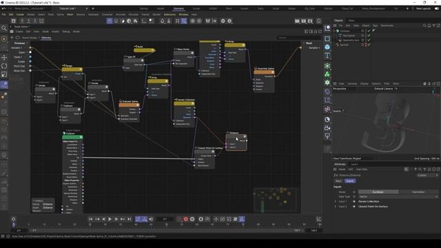 Building a Spline-Relax Solver with Cinema 4D Scene Nodes. смотреть онлайн