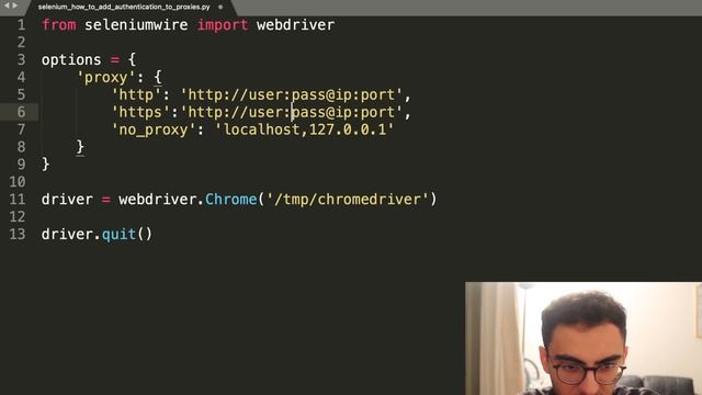 Selenium Python Proxy Authentication смотреть онлайн