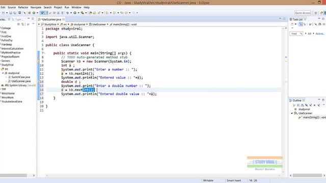 Java Tutorials 20 - Use of Scanner Class - Study Viral смотреть онлайн