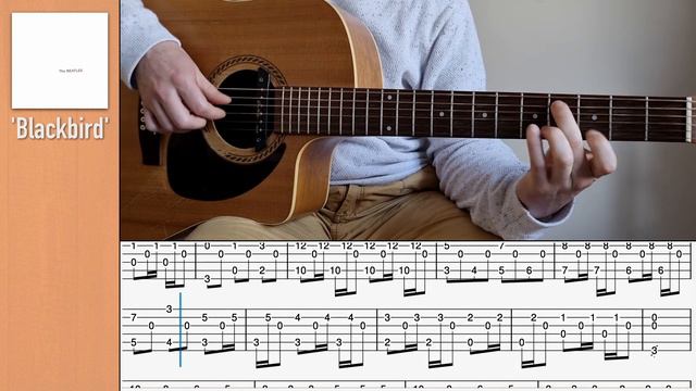 BLACKBIRD - The Beatles | Acoustic Guitar Tab | Lesson | Tutorial смотреть онлайн