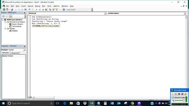 Excel VBA: using MID statement to replace the text смотреть онлайн