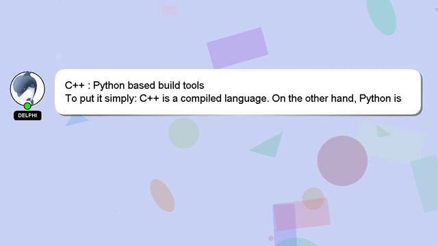 C++ : Python based build tools смотреть онлайн