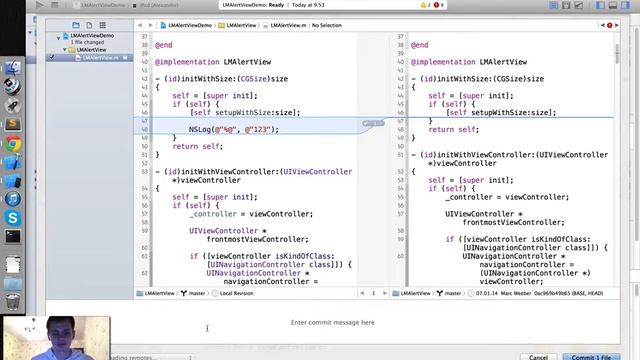 Pull request на github для существующего репозитория (XCode) смотреть онлайн
