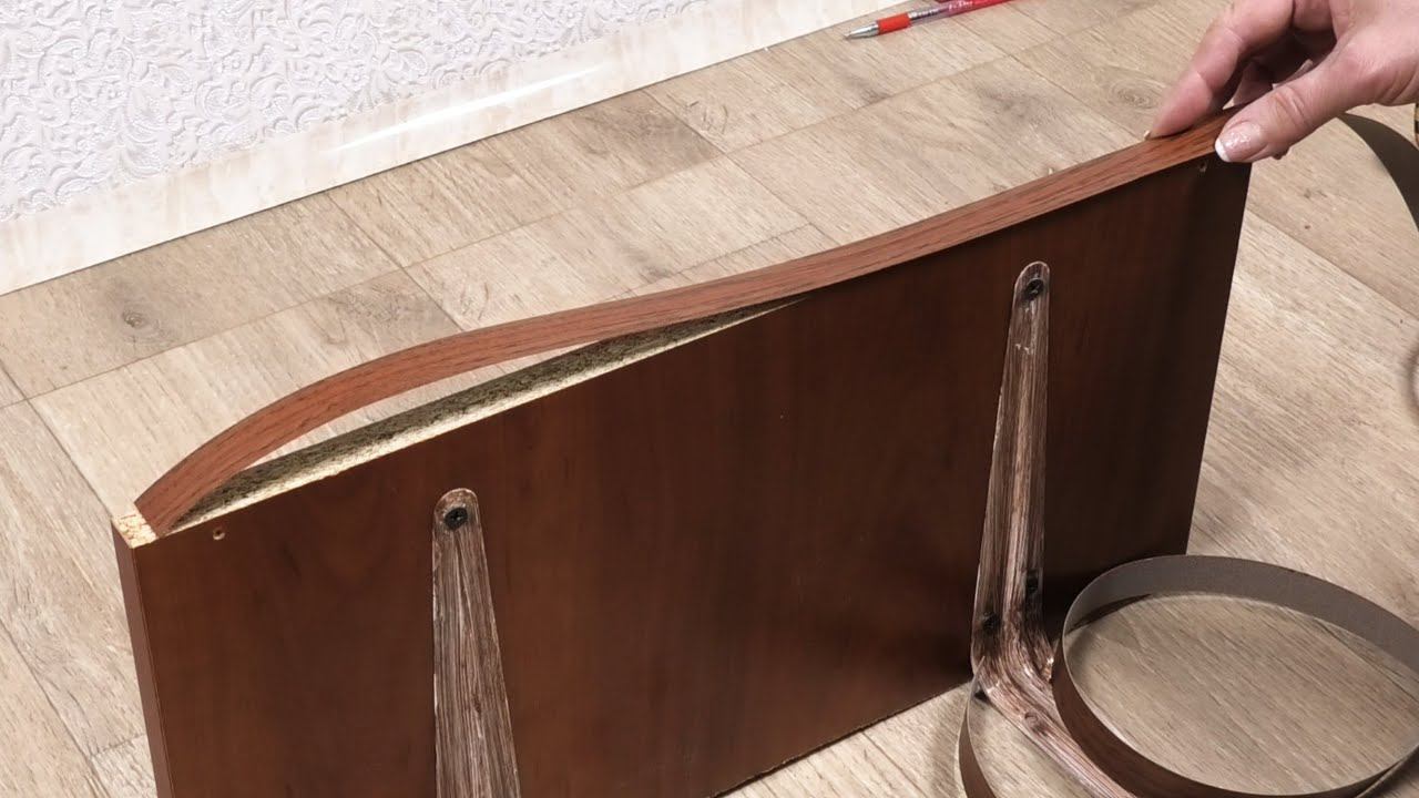 Как наклеить мебельную кромку на ДСП своими руками смотреть онлайн