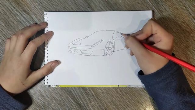 Учимся рисовать машину. Ferrari 458 Italia 2011 года. смотреть онлайн